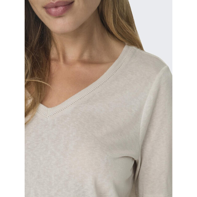 Only onlelise s/s v-neck top jrs noos 15257390 moonbeam 06615.185.0070 large