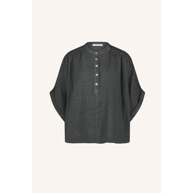 By-Bar Amsterdam axel linen blouse 25112009 867 charcoal 06613.940.0010 large