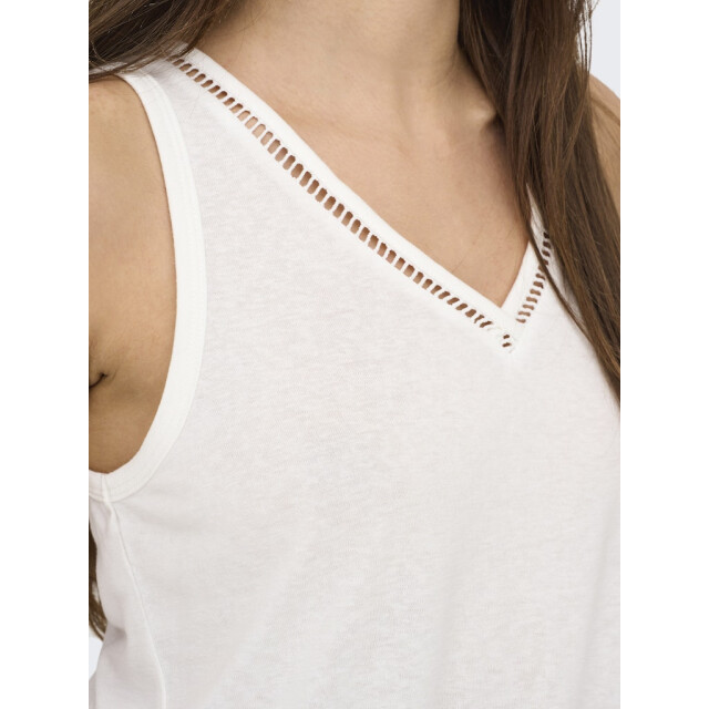 Only onlpenny s/l v-neck top jrs noos 15320076 cloud dancer 06615.198.0106 large