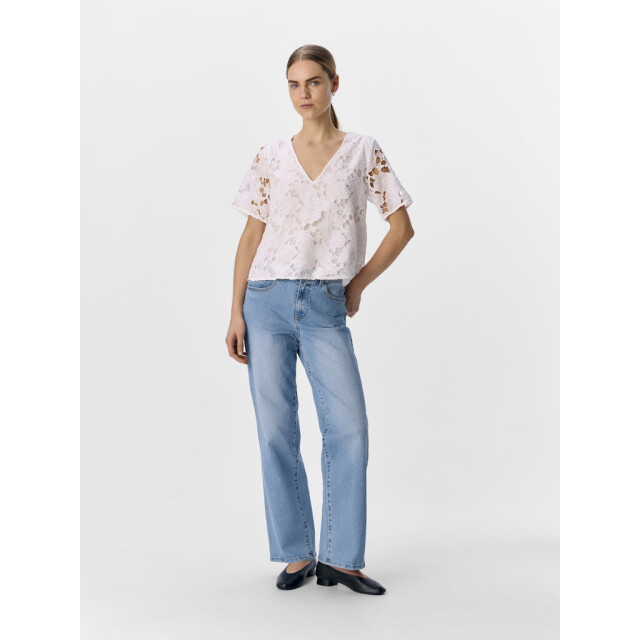 Object objnellie re s/s v-neck top 138 23046358 white 06613.100.0264 large