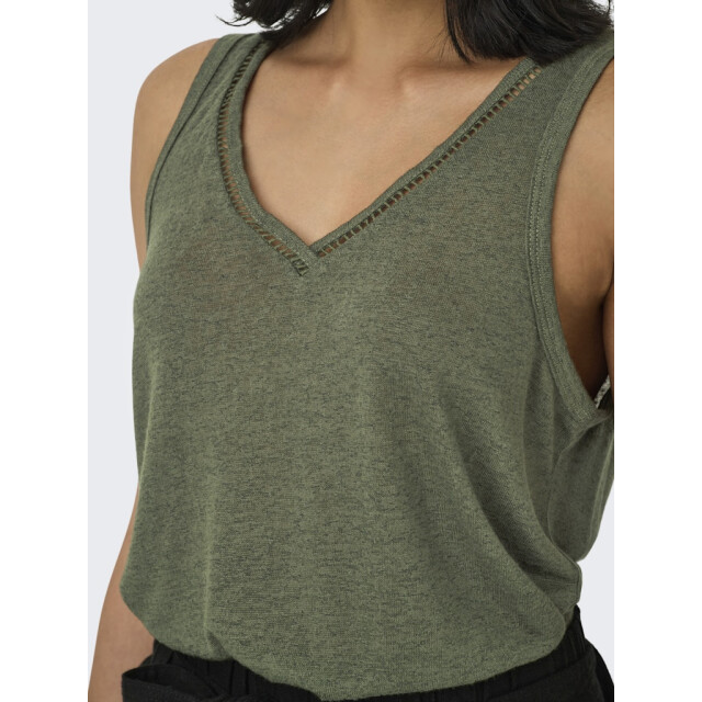 Only onlpenny s/l v-neck top jrs noos 15320076 ivy green 06615.369.0077 large