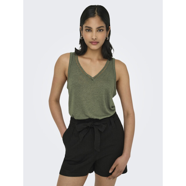 Only onlpenny s/l v-neck top jrs noos 15320076 ivy green 06615.369.0077 large