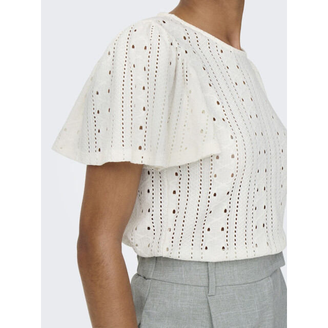 Only onlriverside s/s flaired top jrs 15312474 cloud dancer 06011.198.0180 large