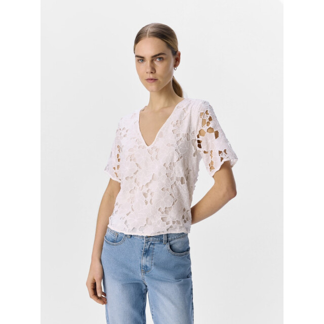 Object objnellie re s/s v-neck top 138 23046358 white 06613.100.0264 large