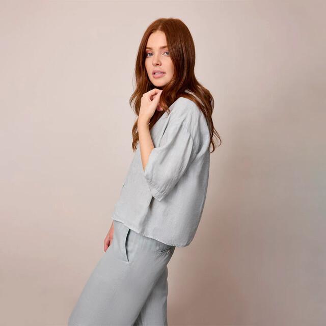 Corel Amsterdam mila blouse km linen 2038-1900 507 storm gray 06613.210.0006 large