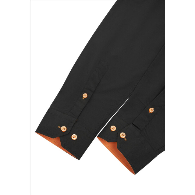 Rusty Neal Italian-style heren overhemd slim fit model zwart - 30159-R-44-GR-1 large