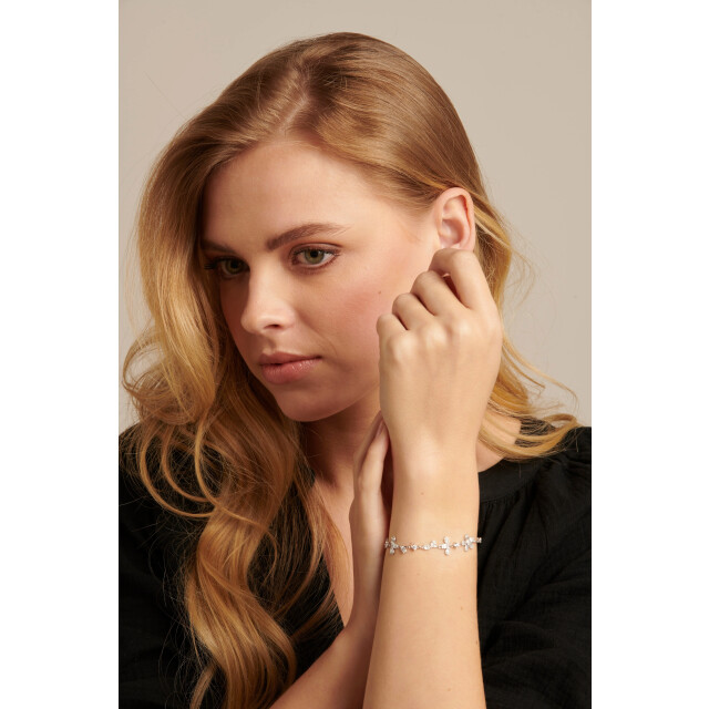 Smashed Lemon 62037 zilveren armband met bloemkralen en zirkoon 62037-020-OS large