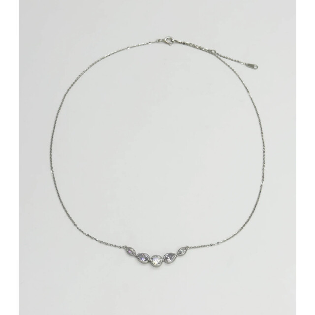 Smashed Lemon 64029 fijne zilveren ketting met waterdruppel hanger 64029-020-OS large