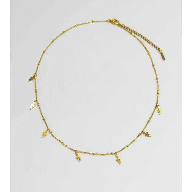 Smashed Lemon 64045 fijne gouden roestvrijstalen ketting met 64045-025-OS large
