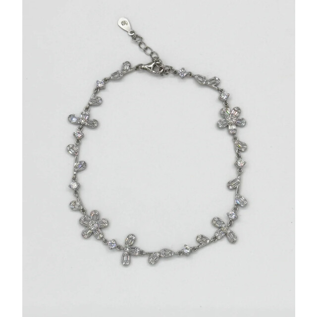 Smashed Lemon 62037 zilveren armband met bloemkralen en zirkoon 62037-020-OS large