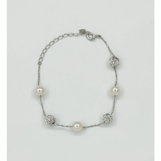 Smashed Lemon 62049 zilveren armband met zirkoon kristallen kralen 62049-020-OS large