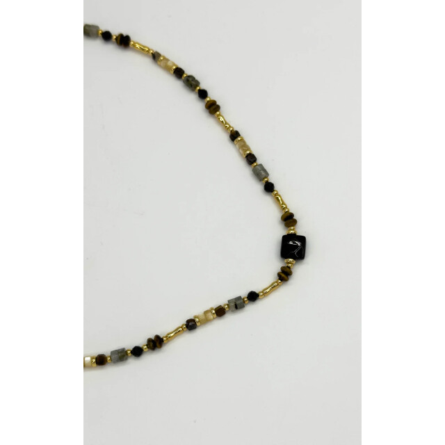 Smashed Lemon 64053 bruine kwartsen kralen ketting 64053-998-OS large