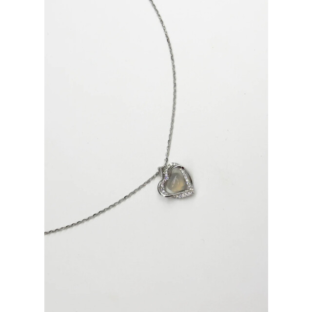 Smashed Lemon 64033 fijn zilveren ketting met hetian jade steen en 64033-020-OS large