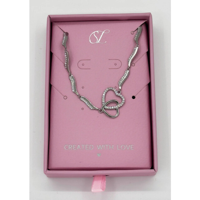 Smashed Lemon 62035 zilveren armband met dubbel hartvormig parel en 62035-020-OS large