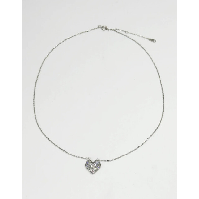 Smashed Lemon 64039 fijne zilveren ketting met hartvormige hanger en 64039-020-OS large