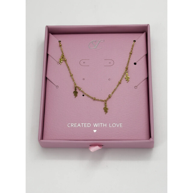 Smashed Lemon 64045 fijne gouden roestvrijstalen ketting met 64045-025-OS large