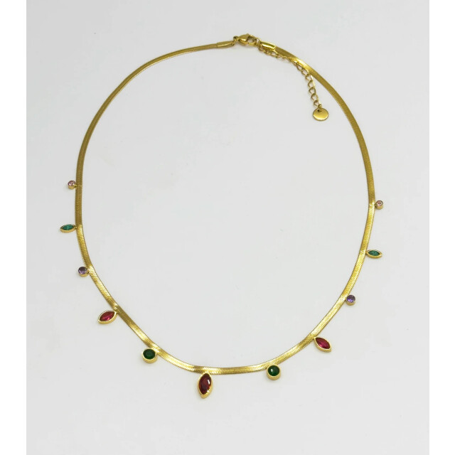 Smashed Lemon 64048 fijne gouden roestvrijstalen ketting met 64048-025-OS large