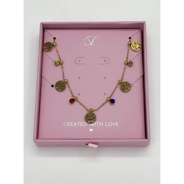 Smashed Lemon 64050 fijne gouden roestvrijstalen ketting met 64050-025-OS large