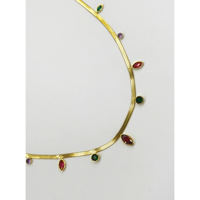 Smashed Lemon 64048 fijne gouden roestvrijstalen ketting met 64048-025-OS large