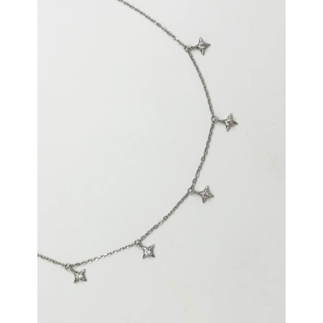Smashed Lemon 64070 fijne zilveren ketting met ster kralen en zirkoon 64070-020-OS large