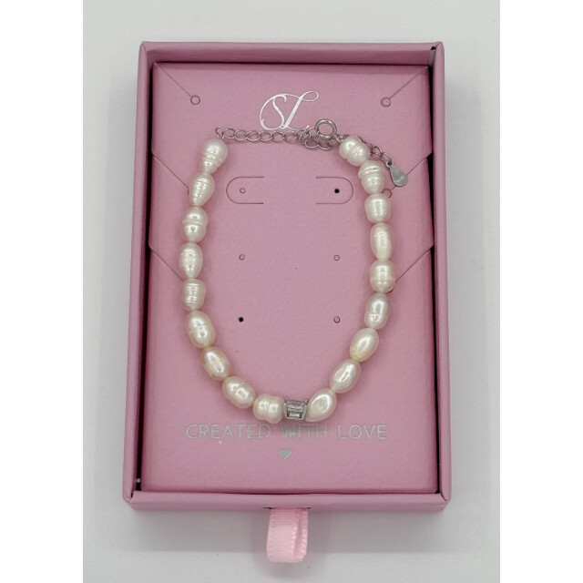 Smashed Lemon 62057 parel kralen armband met zirkonia kristal 62057-015-OS large