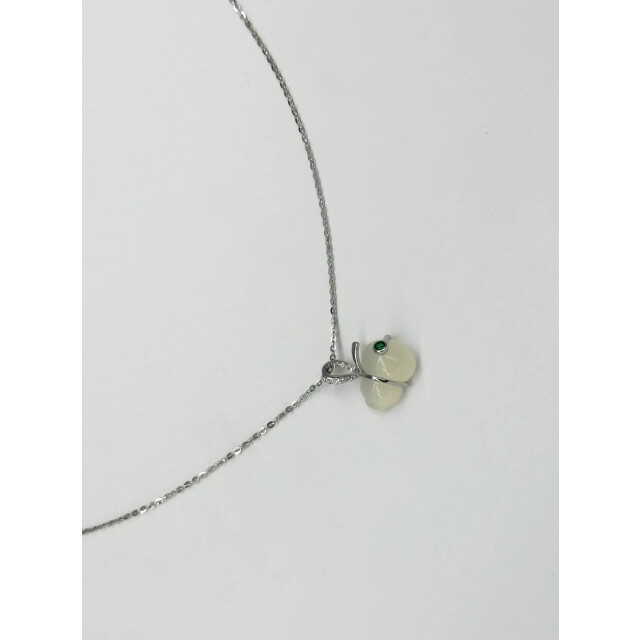 Smashed Lemon 64010 dunne zilveren ketting met hetian jade steen 64010-020-OS large