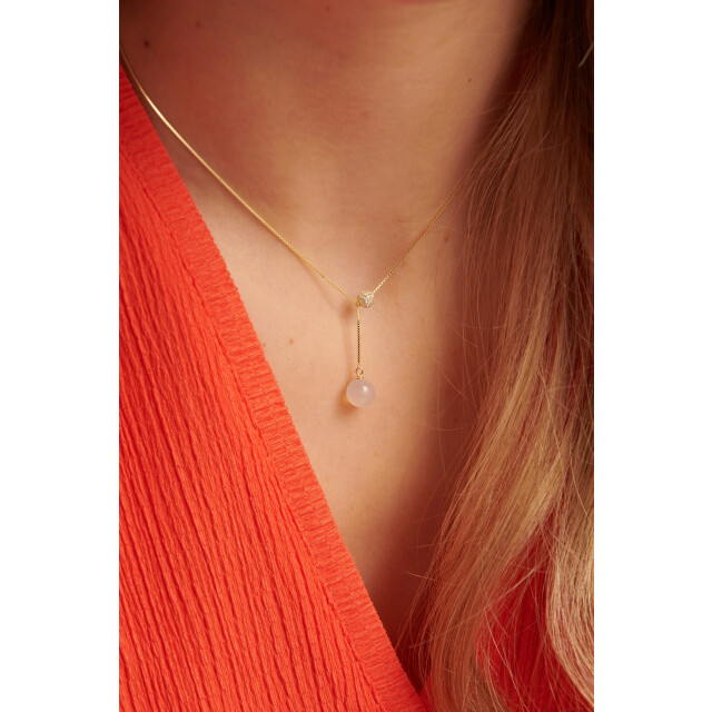 Smashed Lemon 64015 fijne vergulde zilveren ketting met kristallen en 64015-025-OS large