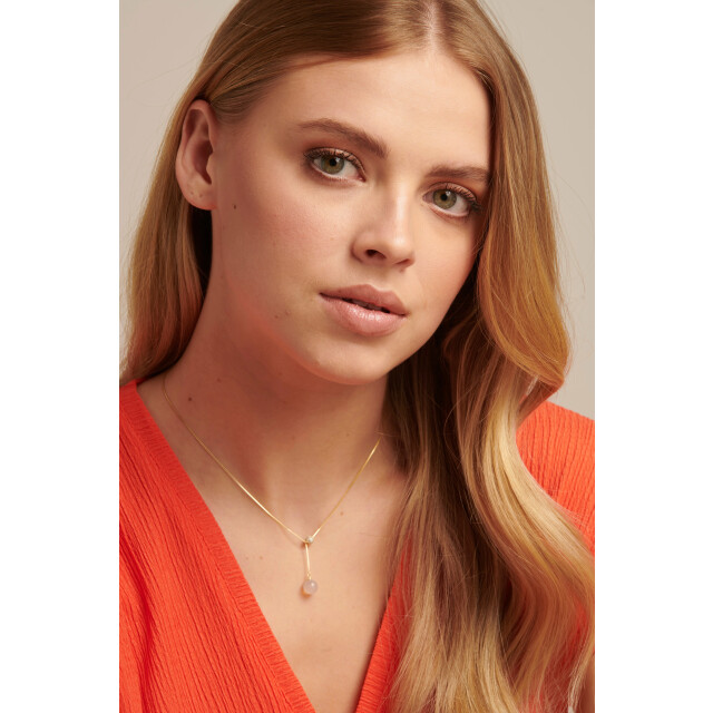 Smashed Lemon 64015 fijne vergulde zilveren ketting met kristallen en 64015-025-OS large
