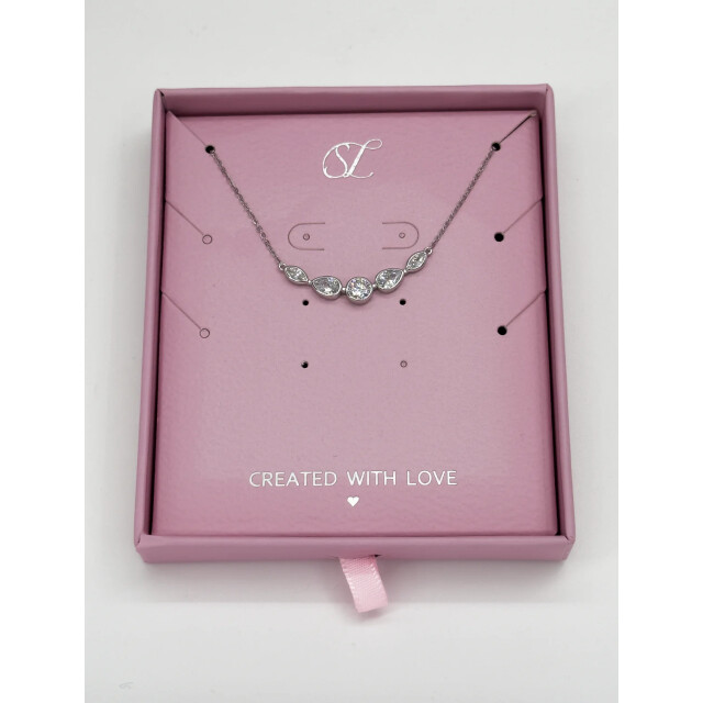Smashed Lemon 64029 fijne zilveren ketting met waterdruppel hanger 64029-020-OS large
