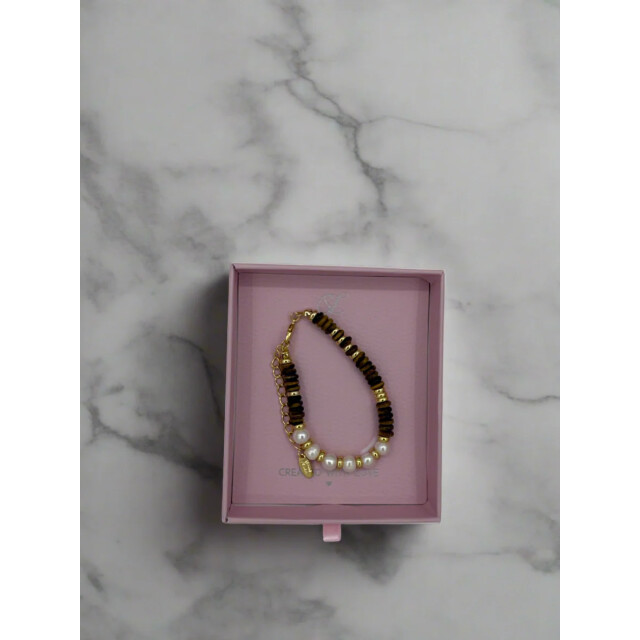 Smashed Lemon 62054 gecombineerde parels en kwartsen kralen armband 62054-998-OS large