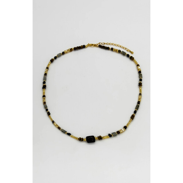 Smashed Lemon 64053 bruine kwartsen kralen ketting 64053-998-OS large
