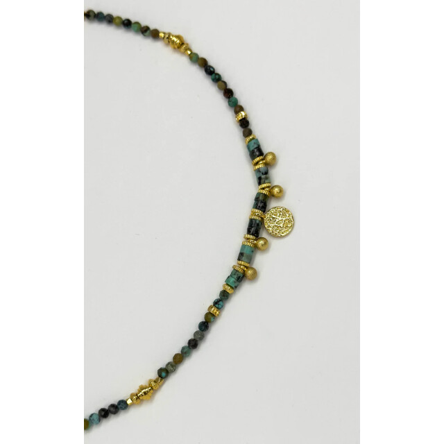 Smashed Lemon 64060 groene getinte kwartsen kralen ketting 64060-998-OS large