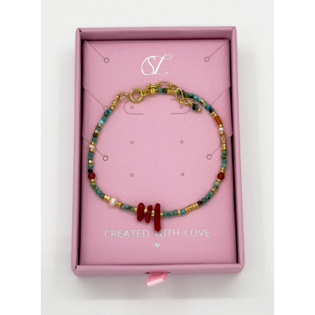 Smashed Lemon 62055 multikleur kwartsen kralen armband 62055-998-OS large
