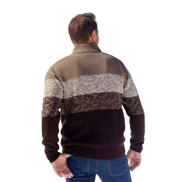 Atlas For Men Gebreide trui met kleurblokken voor heren UTAF2148_taupe large