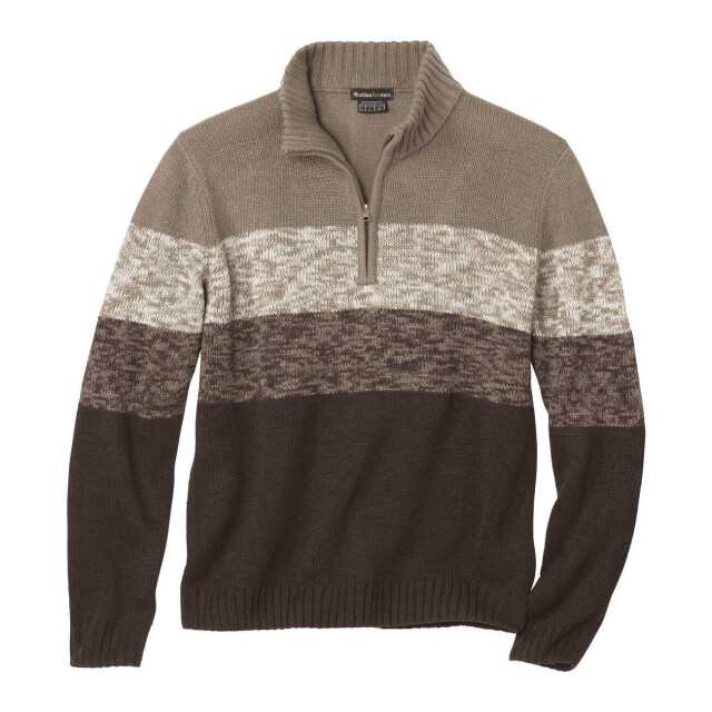 Atlas For Men Gebreide trui met kleurblokken voor heren UTAF2148_taupe large