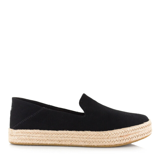 Toms carolina black flatform espadrilles dames 10020690 large