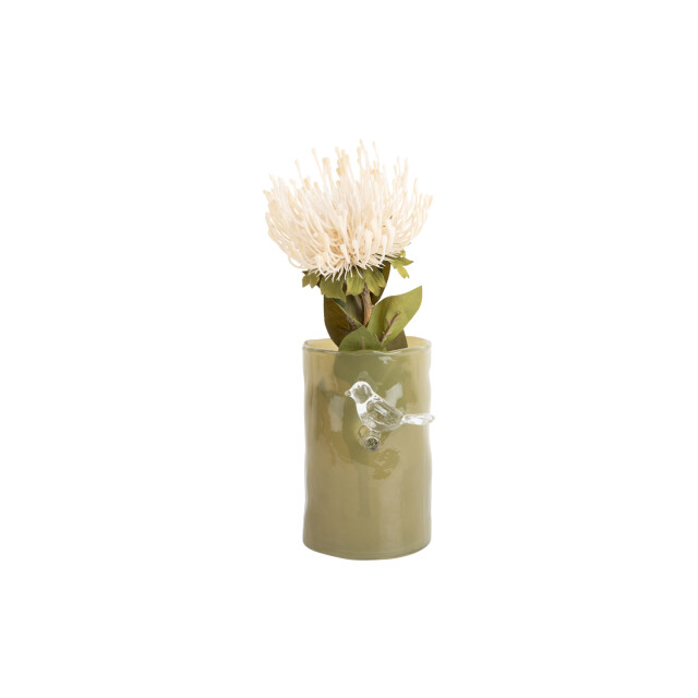 Present Time vaas bird on branch small army green 3062318 large