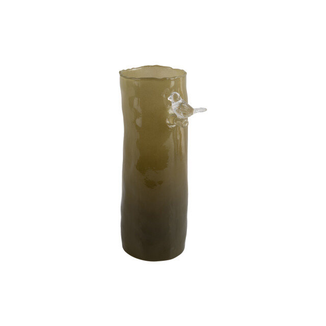 Present Time vaas bird on branch large army green 3062043 large