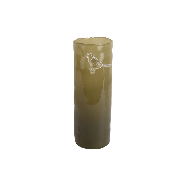 Present Time vaas bird on branch large army green 3062043 large