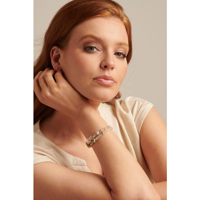 Smashed Lemon 64008 elastische ketting met mix van parelskwartsstenen 64008-020-015 large
