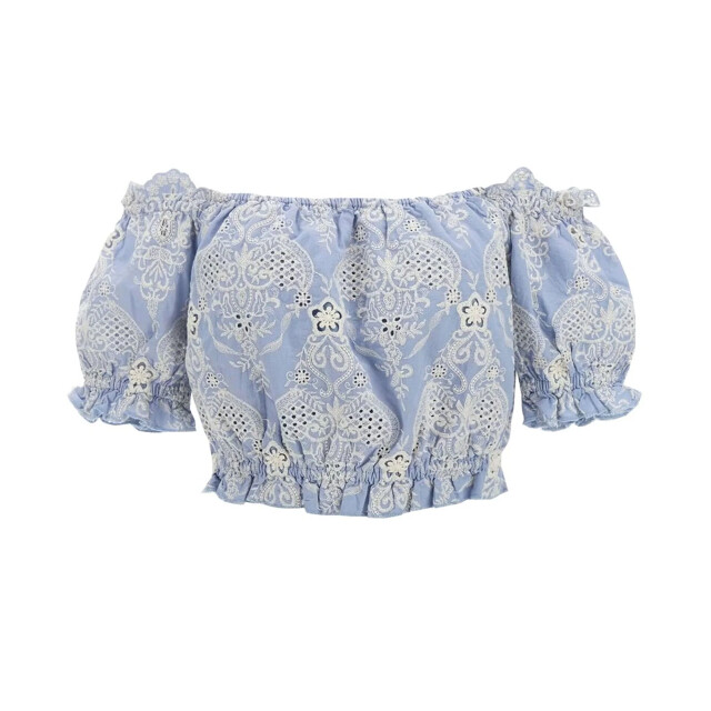 Guess Korte top met print Guess Blauw Korte Top Met Print large
