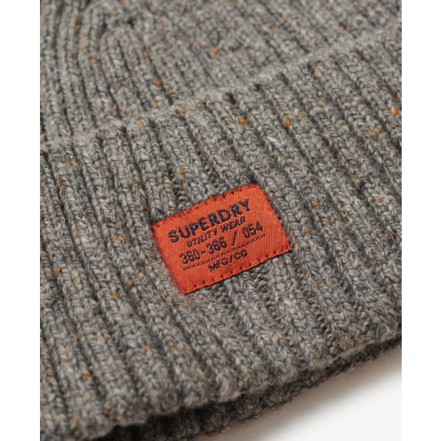 Superdry Y9010194a knitted beanie c2u rock grey  super C2U Rock Grey/Y9010194A Knitted Beanie large