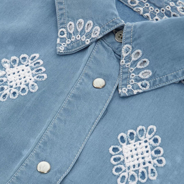 Guess Kort blouse Guess Blauw Kort Blouse large
