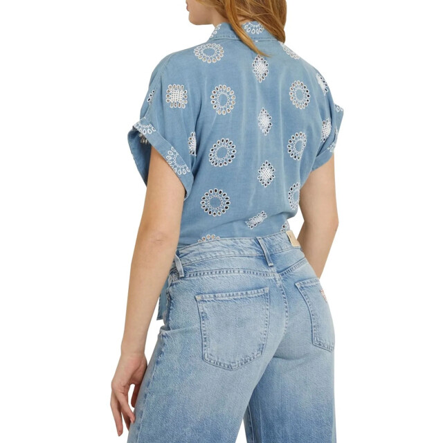 Guess Kort blouse Guess Blauw Kort Blouse large