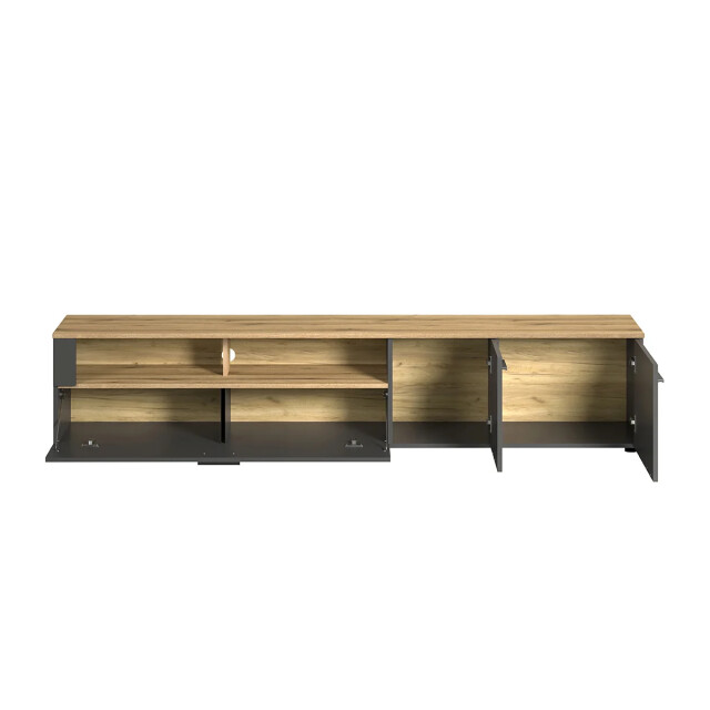 CaliCosy Tv-meubel 2 deuren, 2 vakken en 1 neerklapbaar paneel l210 cm esteban 2930381 large