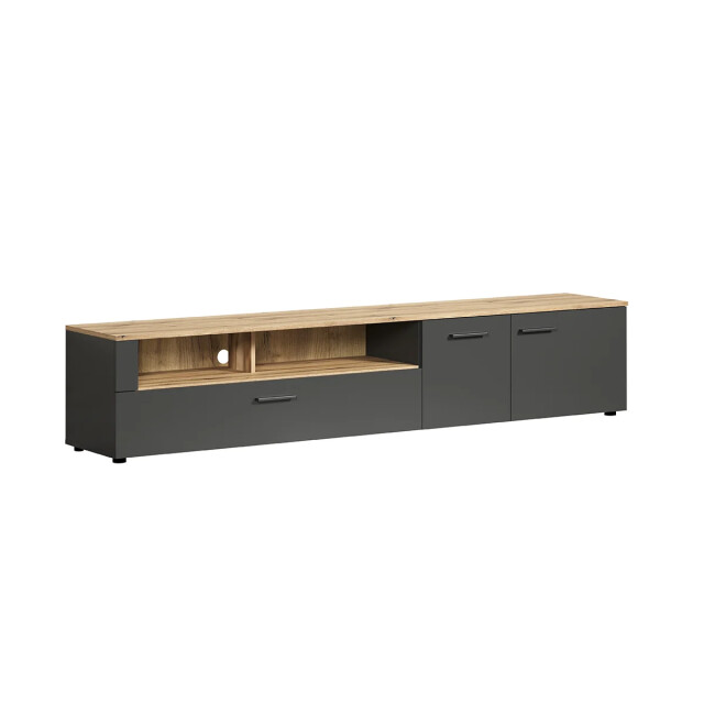 CaliCosy Tv-meubel 2 deuren, 2 vakken en 1 neerklapbaar paneel l210 cm esteban 2930381 large