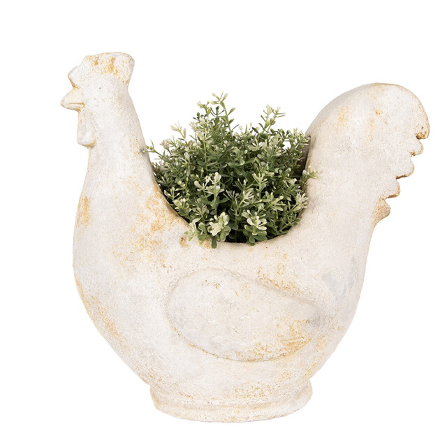 Clayre & Eef Bloempot kip 36x18x35 cm keramisch materiaal 3181503 large