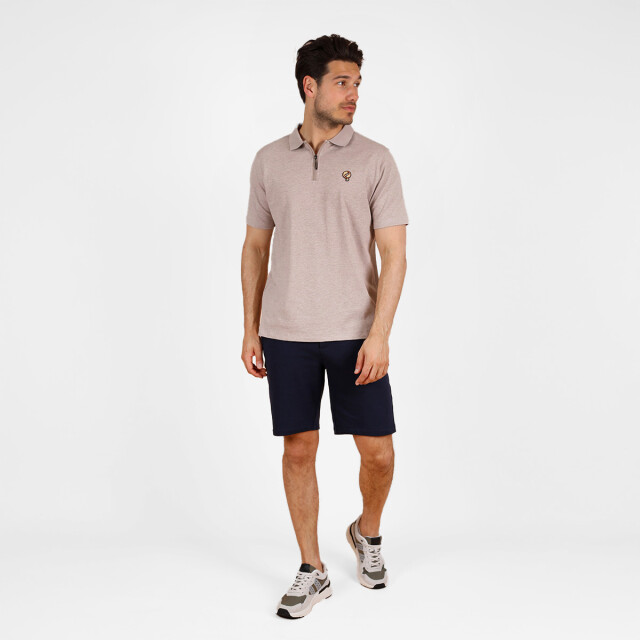 Q1905 Polo shirt zuidland – zand melange QM2653924-842-1 large