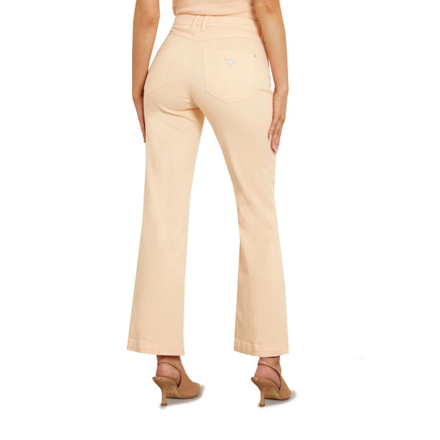 Guess Beige broek met wijde pijpen Guess Beige Broek Met Wijde Pijpen large