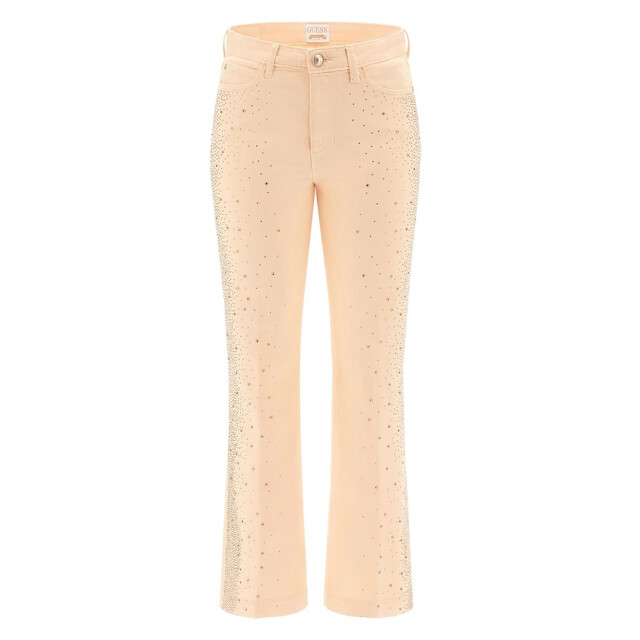 Guess Beige broek met wijde pijpen Guess Beige Broek Met Wijde Pijpen large